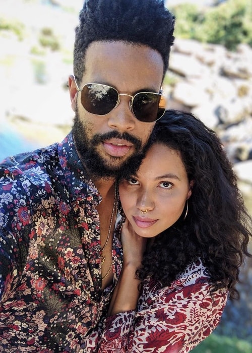 Jurnee Smollett-Bell in a selfie with Josiah Bell