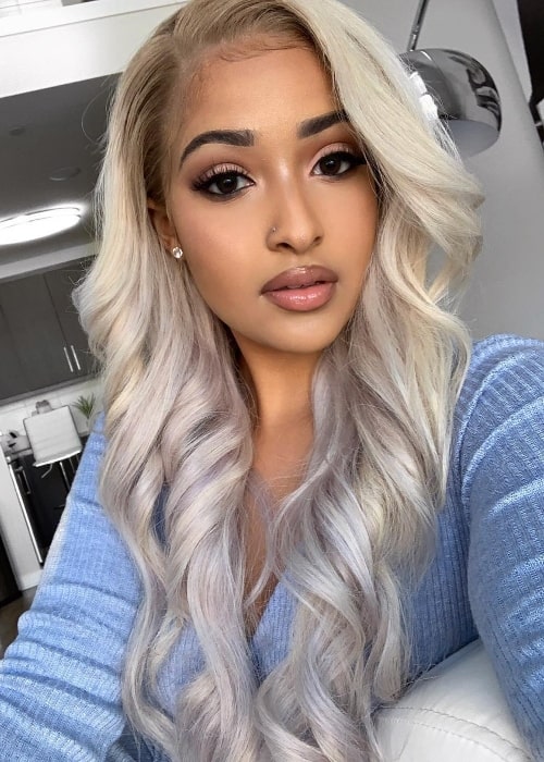 Kennedy Cymone in a glammed-up selfie in Los Angeles, California in January 2019