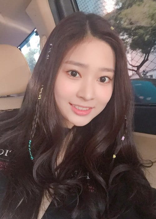 Kim Minjoo in an Instagram selfie as seen in August 2018