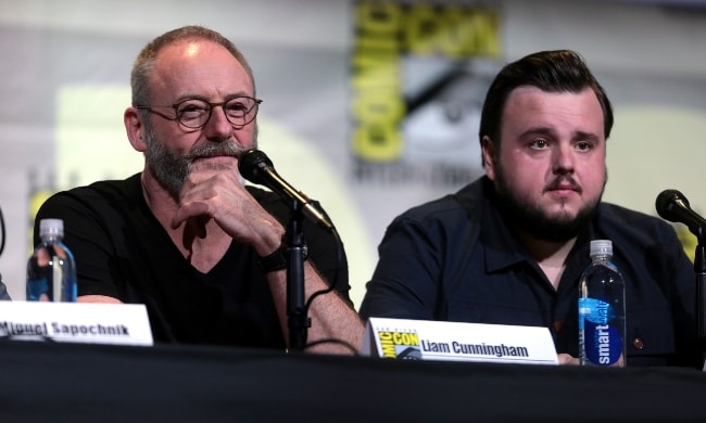 Liam Cunningham (Left) and John Bradley at the 2016 San Diego Comic-Con International for 'Game of Thrones'