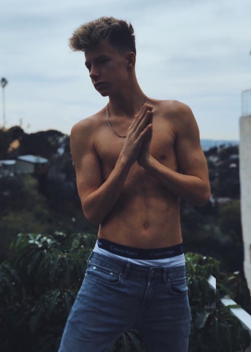 Mackenzie Sol as seen in a shirtless picture in February 2018