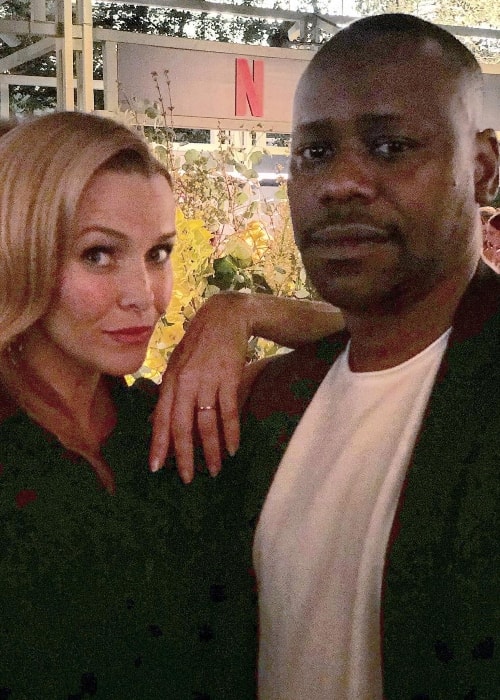 Malcolm Barrett with Annie Wersching in September 2018