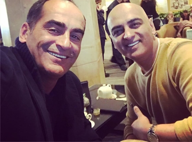 Navid Negahban (Left) in a selfie with a friend in February 2018