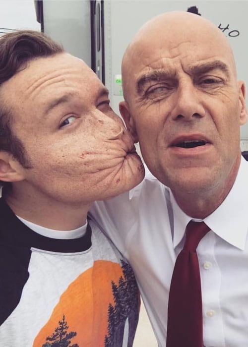 Pip Torrens (Right) and Ian Colletti in a selfie on the set of Preacher in July 2017