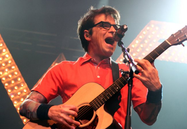 Rivers Cuomo during a performance in October 2011