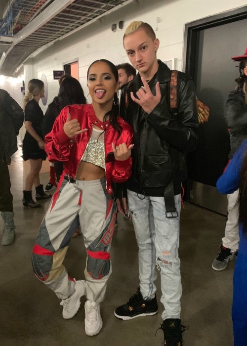 Russell Horning as seen with Becky G in November 2018