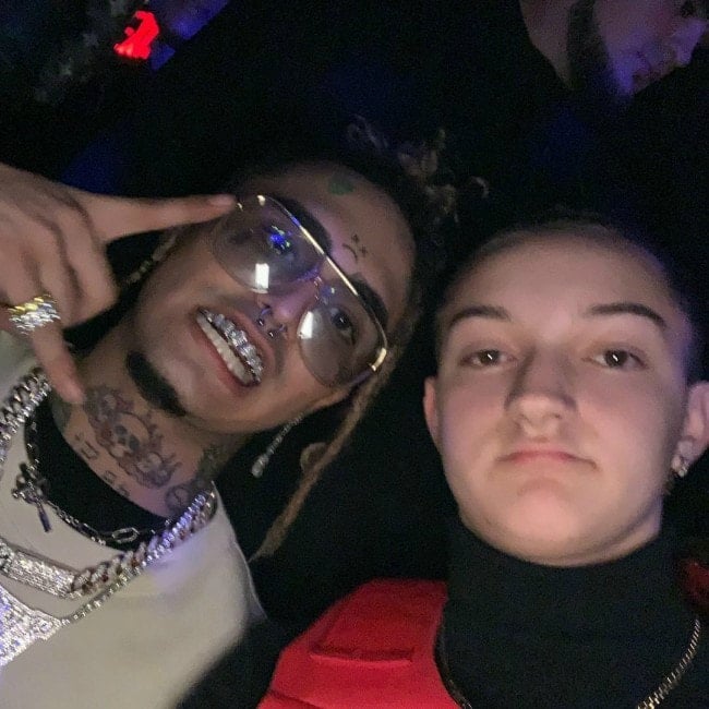 Russell Horning in a selfie with Lil Pump in December 2018