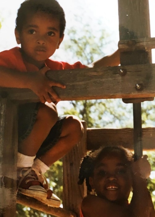 Travis Bennett and his sister Syd as seen a childhood picture