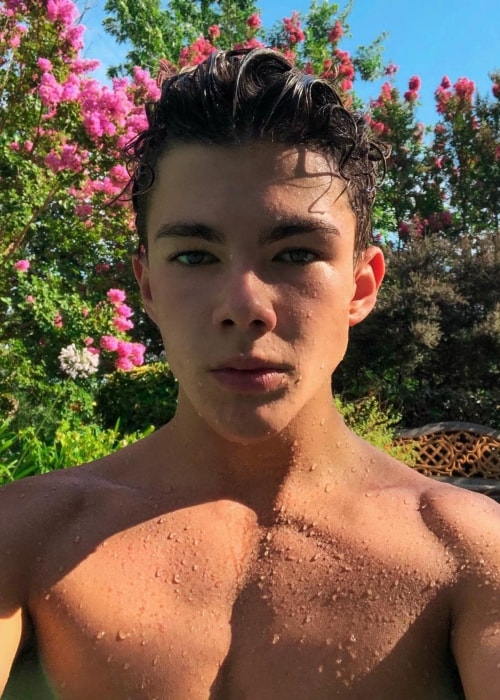 Trenton Negrete in a selfie in Los Angeles, California in July 2018