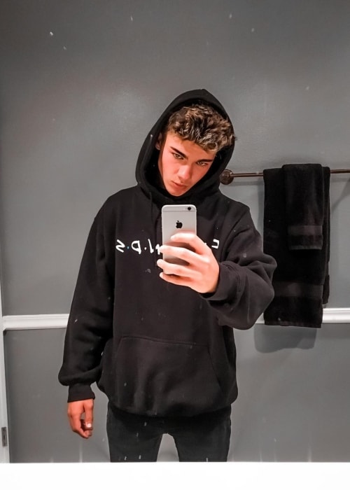 Trenton Negrete in a selfie taken in Orange, California in May 2018