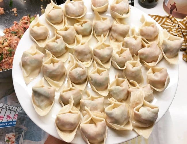 Wontons made by Benjamin Law