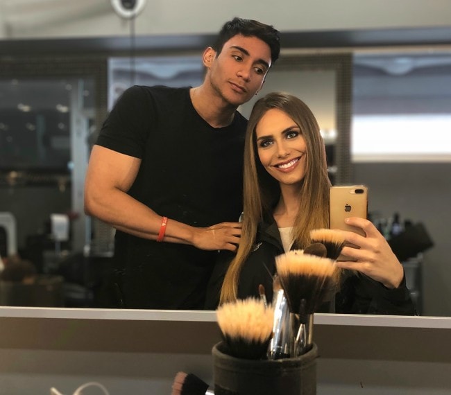 Ángela Ponce in an Instagram selfie with Orlando Delgado in May 2018