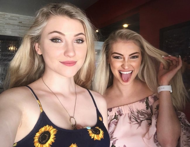 Anna Faith (Right) in a selfie with her sister, Lexus C, in February 2019