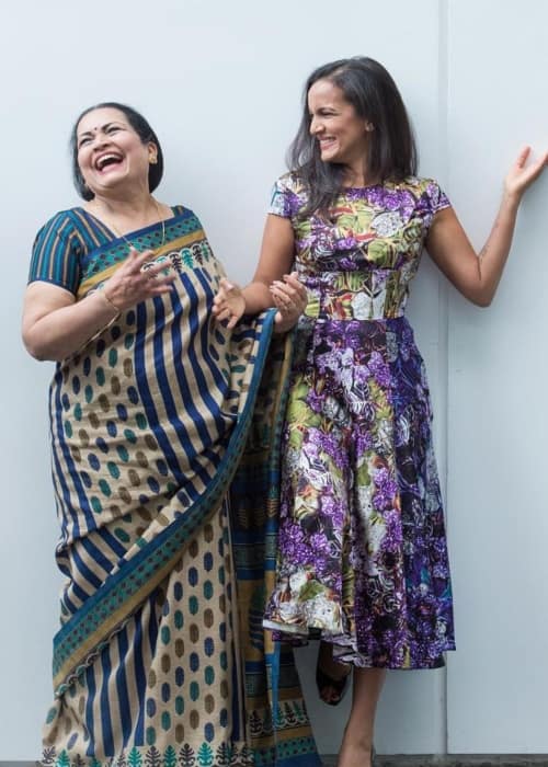 Anoushka Shankar (Right) with her mother as seen in November 2018