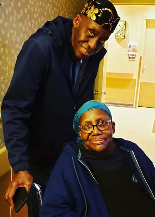 Bill Duke with his Sister Yvonne Duke Hampton as seen on his Twitter Profile in February 2019