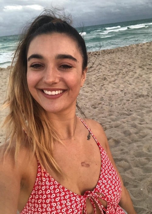 Brenna Huckaby as seen in a selfie at South Beach, Miami in December 2018