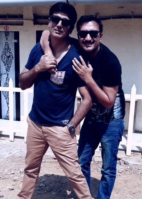 Chandresh Singh as seen in a picture with co-star Sachin Khurana in February 2018