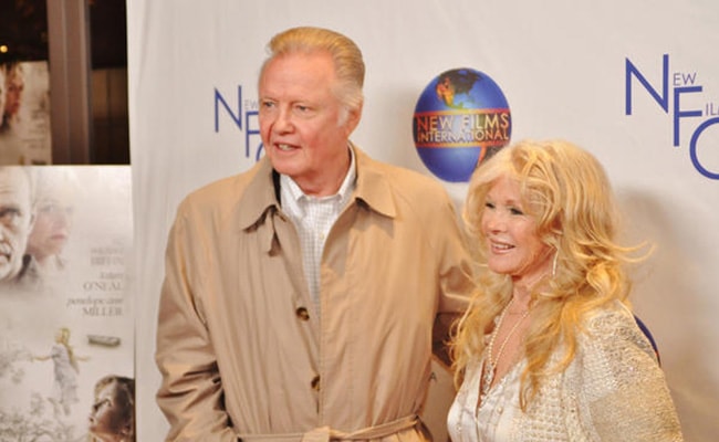 Connie Stevens with Jon Voight as seen on her Twitter Profile in December 2012