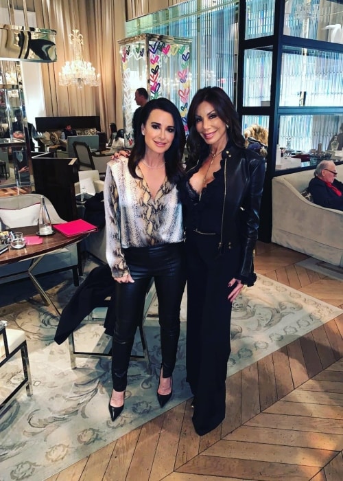 Danielle Staub as seen in a picture with Kyle Richards Umansky at the Baccarat Hotel in New York in February 2019