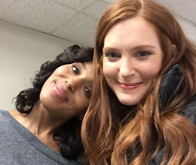 Darby Stanchfield (Right) and Kerry Washington in a selfie in January 2019