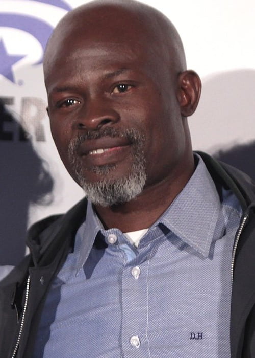 Djimon Hounsou speaking at the 2016 WonderCon in Los Angeles