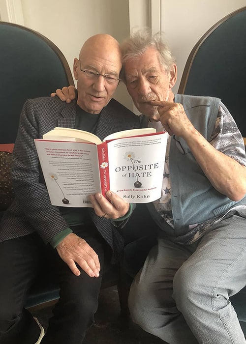 Ian Mckellen with Patrick Stewart as seen on his Instagram Profile in April 2018