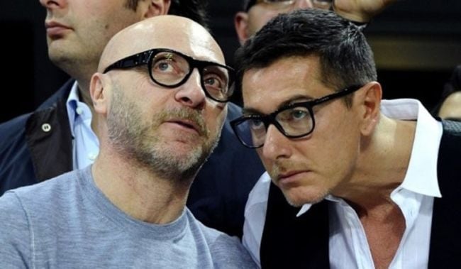 Italian Fashion Designer Domenico Dolce with his business partner Stefano Gabbana
