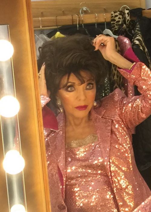 Joan Collins after a Tour as seen on her Instagram in March 2019