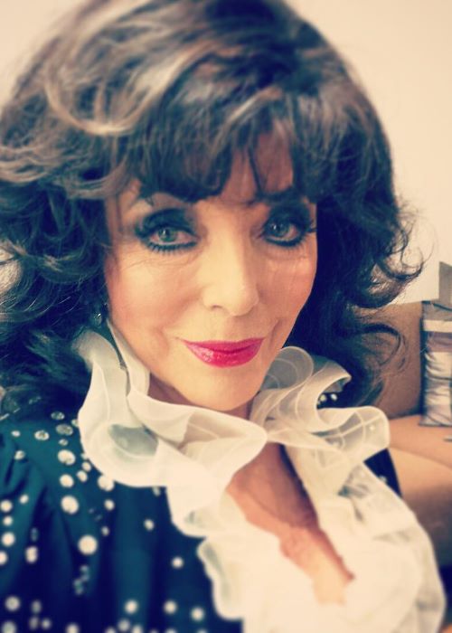 Joan Collins in an Instagram Selfie in March 2019