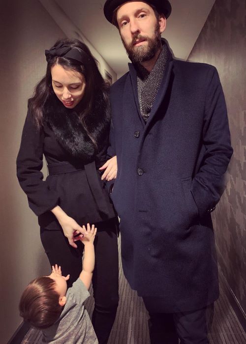 Joel David Moore with his Family in November 2018