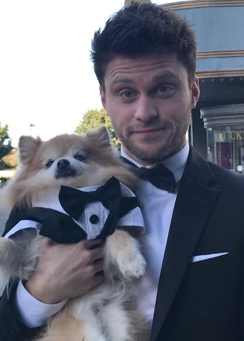 Jon Rudnitsky with his dog as seen in April 2018