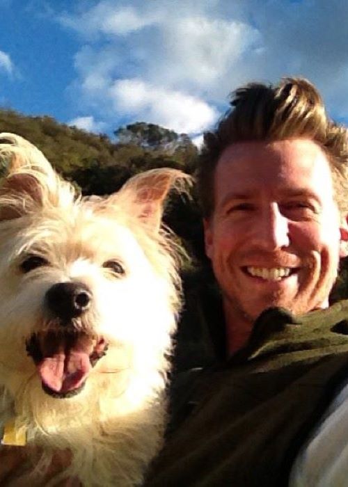 Josh Meyers with his Puppy in an Instagram Selfie in December 2012