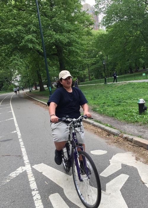 Julian Dennison as seen while cycling at Central Park in May 2018