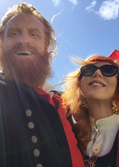 Kristofer Hivju and Gry Molvær Hivju as seen in May 2018