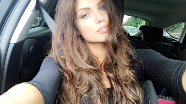 Louise Cliffe as seen while taking a Saturday selfie in a car in August 2017