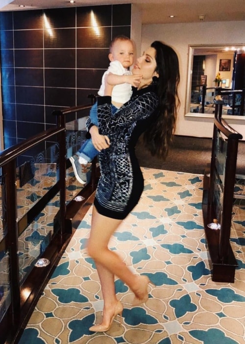 Louise Cliffe pictured while enjoying her time with her son in May 2018