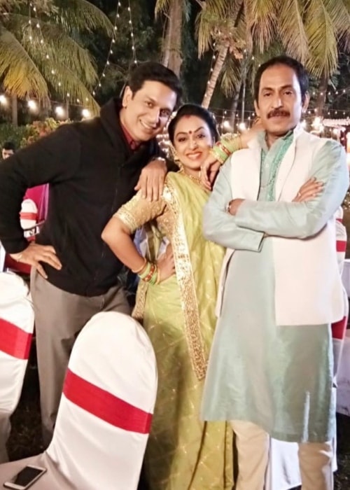 Madhusree Sharma as seen in a picture with Sachin Khurana and Sanjay Batra in January 2019