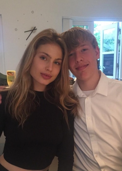 Maja Krag as seen in a picture with her brother Marcus Krag taken in Aalborg, Denmark in June 2017