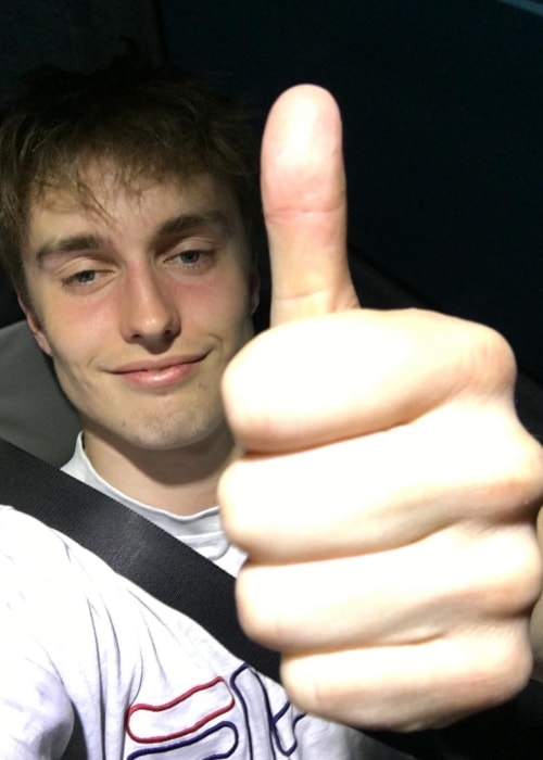 Sam Fender as seen in a selfie taken in September 2018