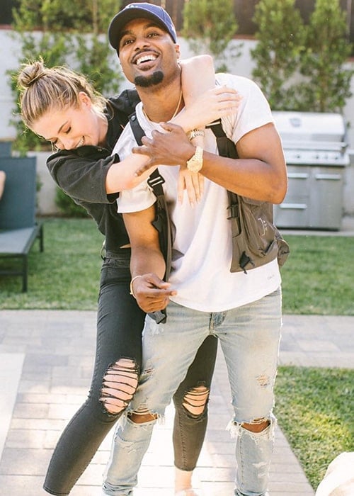 Steelo Brim with his Girlfriend Conna Walker as seen in February 2019