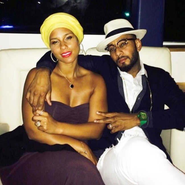 Swizz Beatz as seen with Alicia Keys