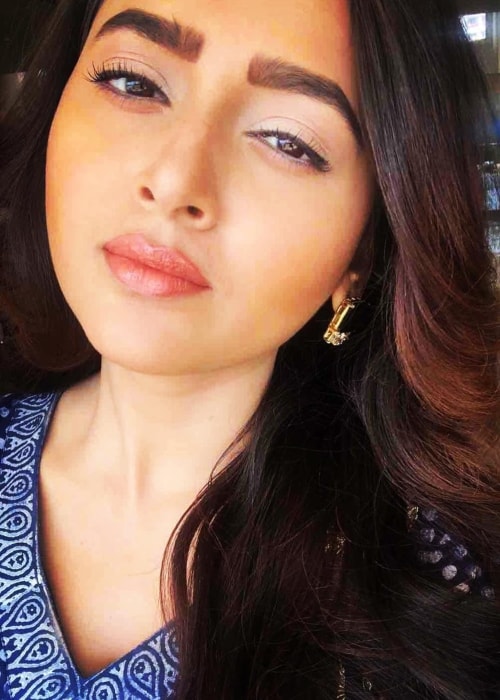 Tejaswi Prakash Wayangankar as seen in a selfie taken in March 2019