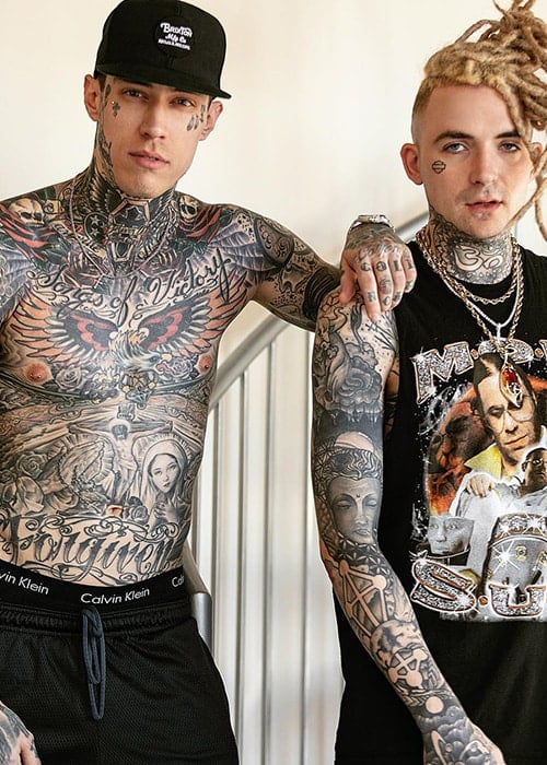Trace Cyrus with Caskey as seen on his Instagram Profile in September 2018