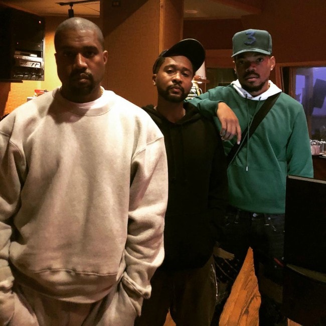 Zaytoven as seen with rapper Kanye West and Chance The Rapper in August 2018