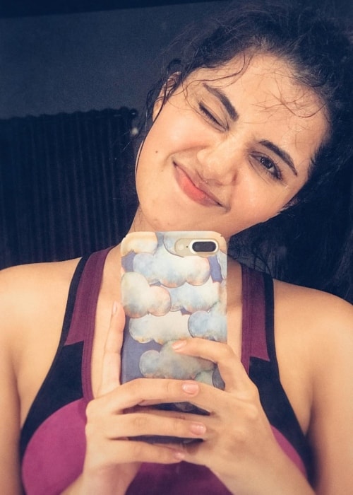 Anupama Parameswaran as seen in a selfie taken in April 2019