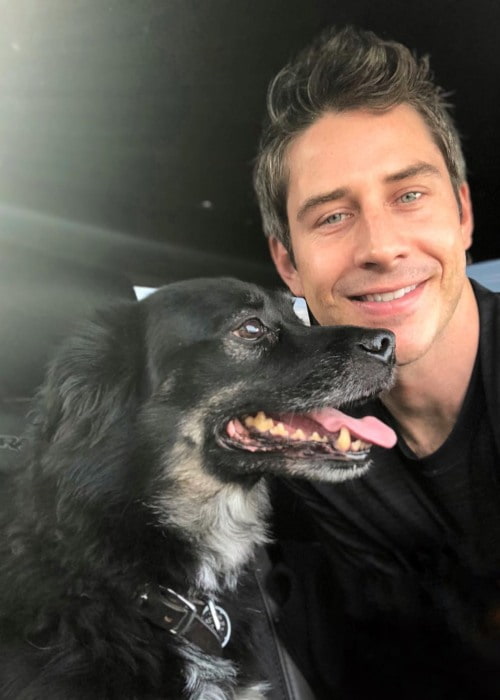 Arie Luyendyk Jr. with his dog as seen in February 2018