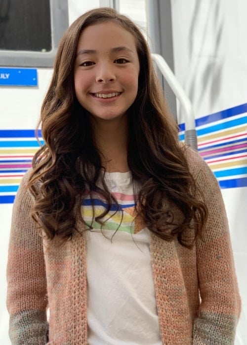 Aubrey Anderson-Emmons as seen while posing on the sets of 'Modern Family' in March 2019