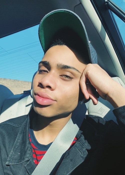 Bryce Xavier as seen while taking a car selfie in February 2019