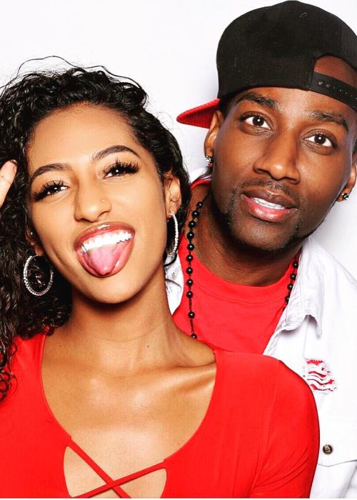 DeStorm Power with his Girlfriend Alicia Gordillo as seen on his Instagram Profile in February 2019