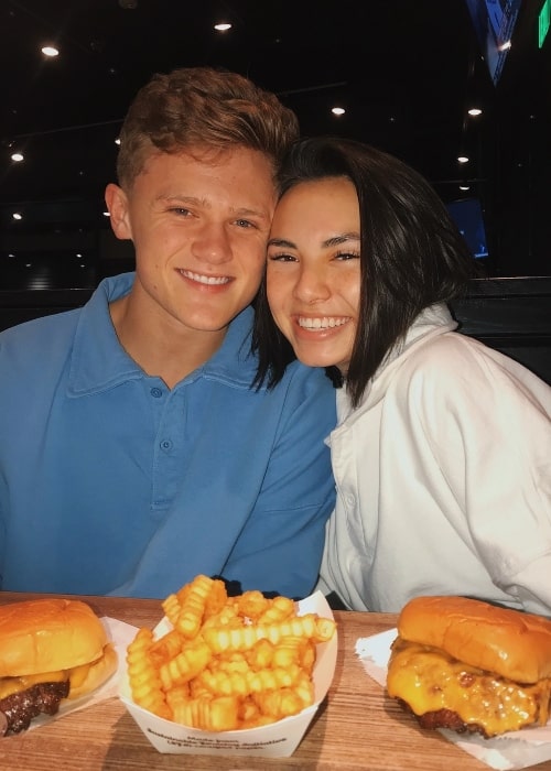 Haley Pham as seen with YouTuber Ryan Trahan while enjoying a meal in January 2019